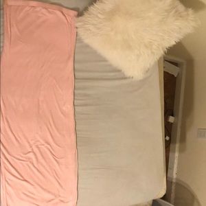 Blush Pink strapless dress.Size (M/L)